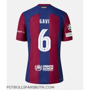 Barcelona Paez Gavi #6 Replika Hemmatröja 2023-24 Kortärmad